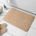 1pc embossed fiber carpet, bathroom living room anti slip mat, pebble floor mat, household items
